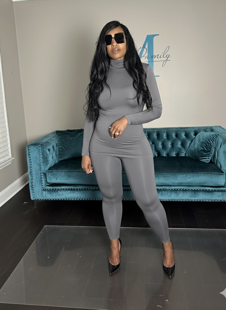 Grey Bodycon Jumpsuit for Women
