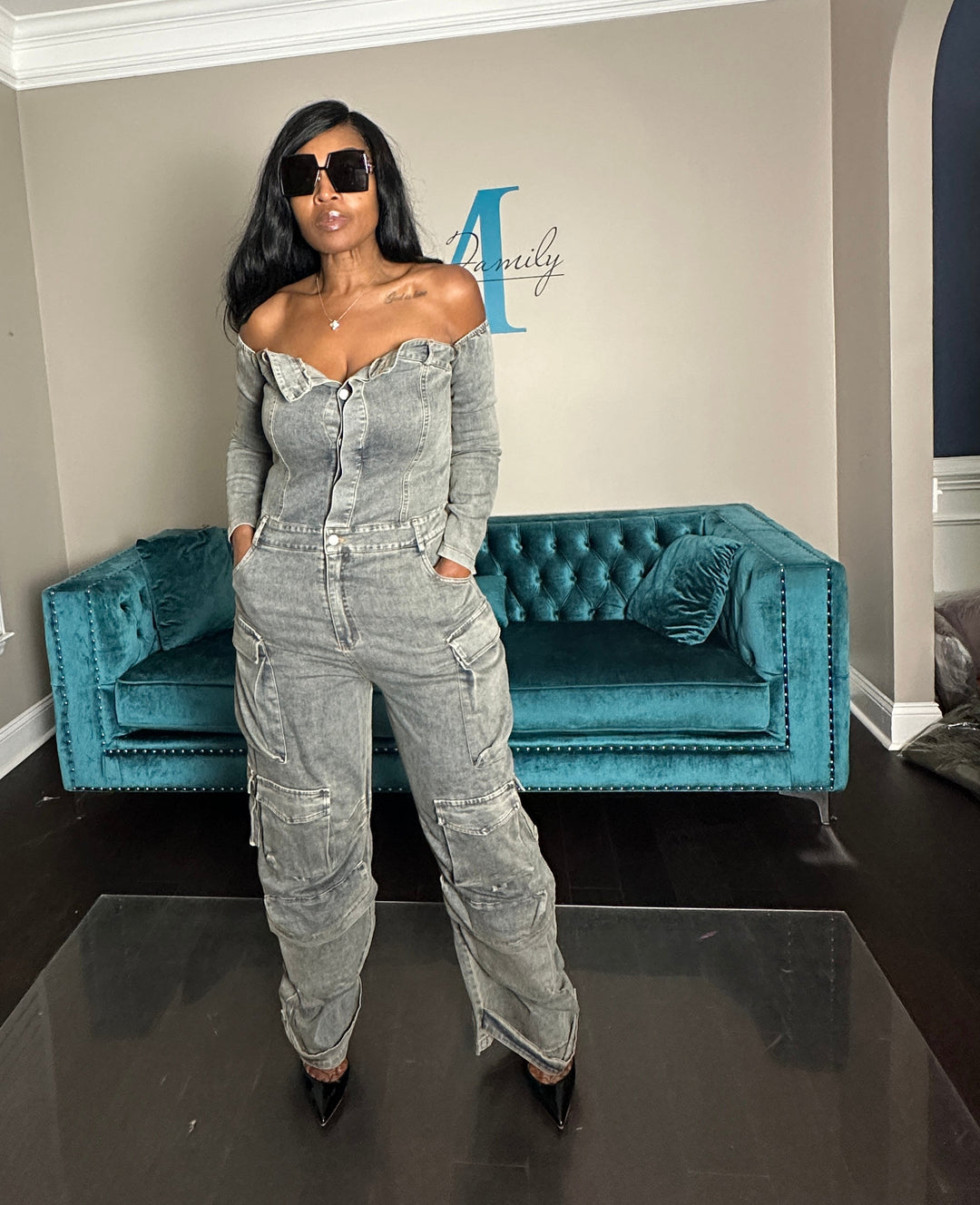 How to Style a Denim Dress for Winter