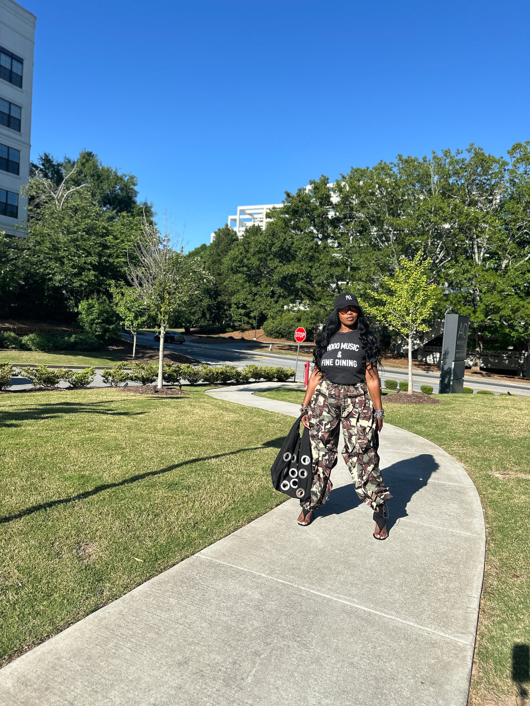 NEW All The Frills Cargo Pants –   Camo Print
