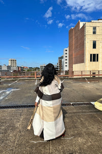 Rich Auntie Open Front Black Tan  and White Long Duster Cardigan