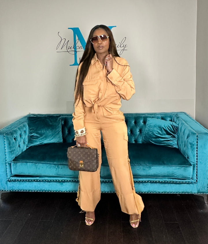 Safari Vibes 2 piece Cargo pant set