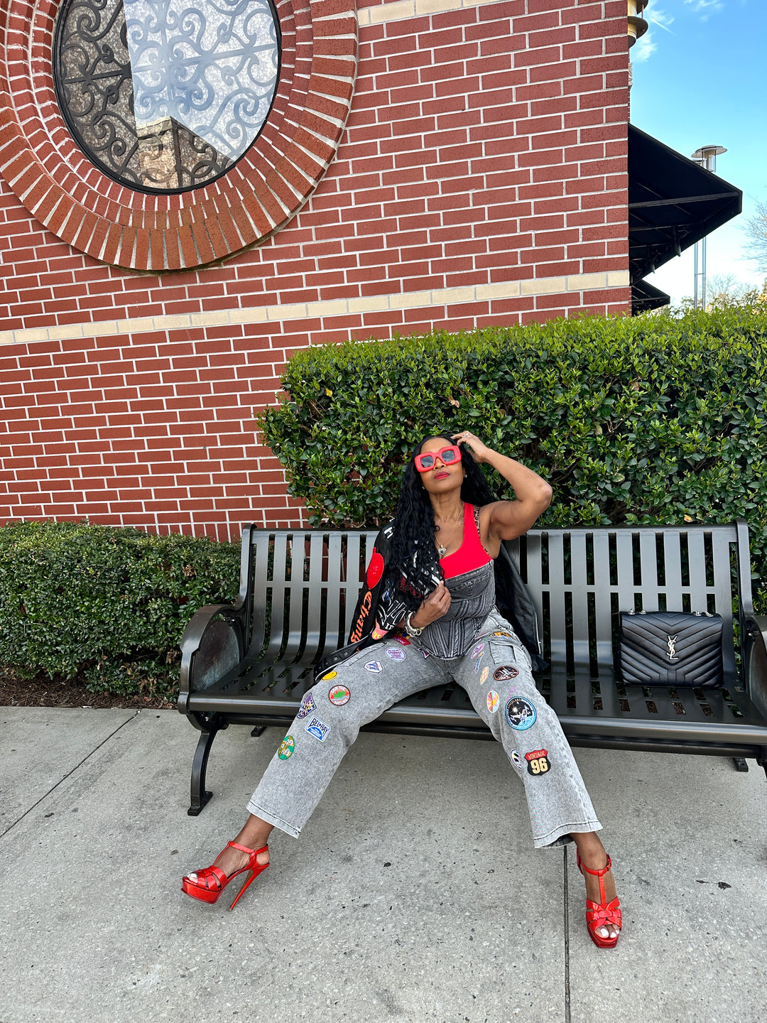 Route 26 Stretch Cargo Patch Jeans - Black Wash