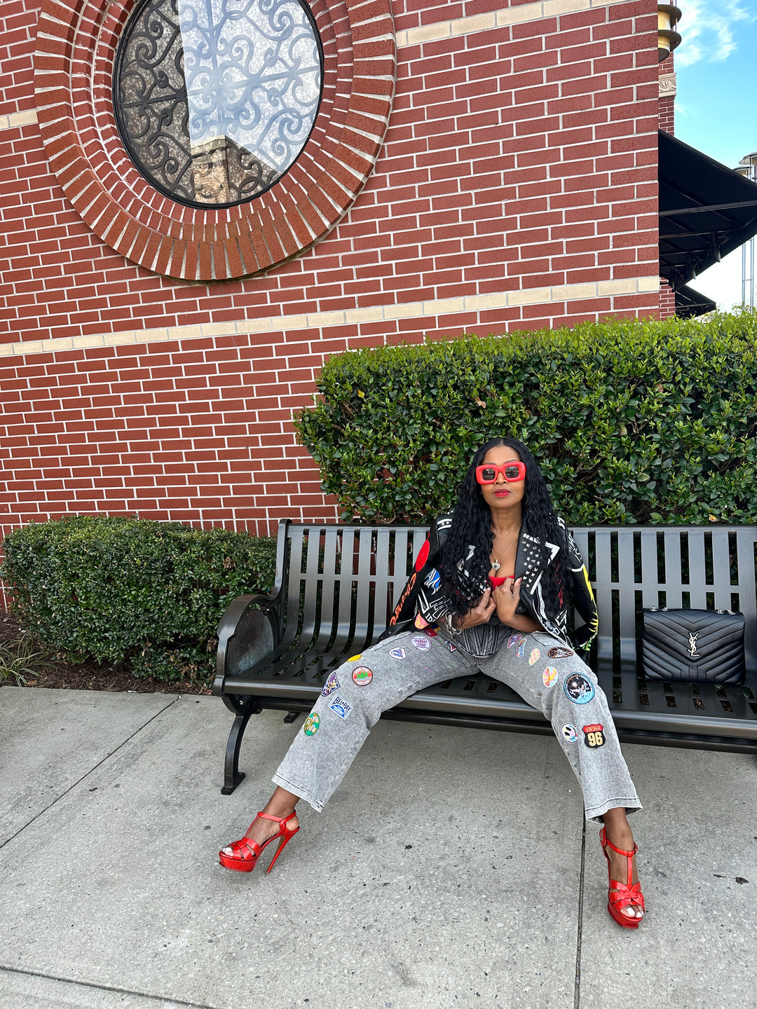 Route 26 Stretch Cargo Patch Jeans - Black Wash