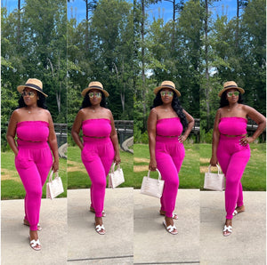 Summertime 2 Piece Tube Set - Hot Pink