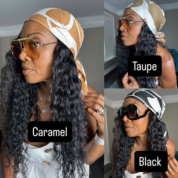 Summer Mood Scarf Taupe and White
