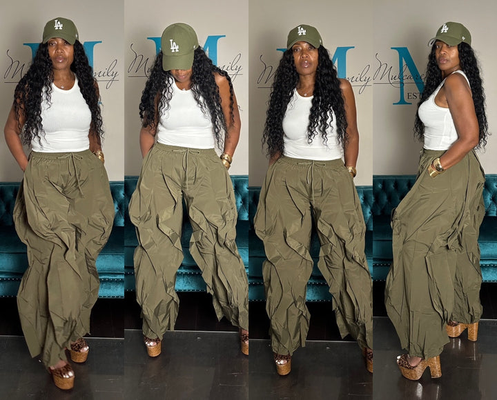 NEW All the Frills Cargo Pants - Olive