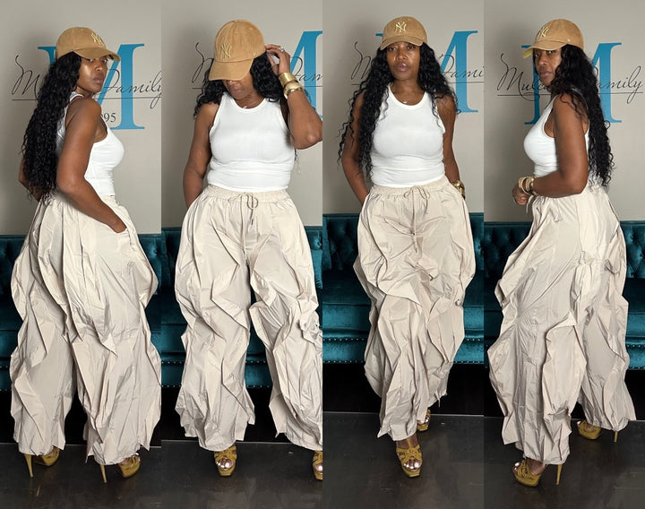 NEW All the Frills Cargo Pants - Beige