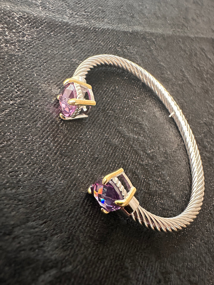 Faux Real Cable Bracelet - Purple