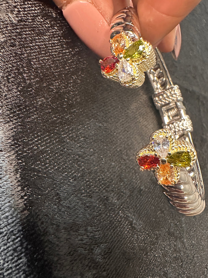 Faux Real Cable Bracelet Multi Floral