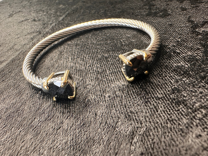 Faux Real Cable Bracelet - Black