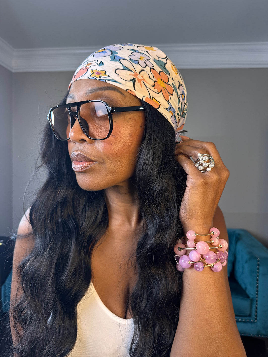 Summer Mood Scarf - Pink Lavender Cream Blend