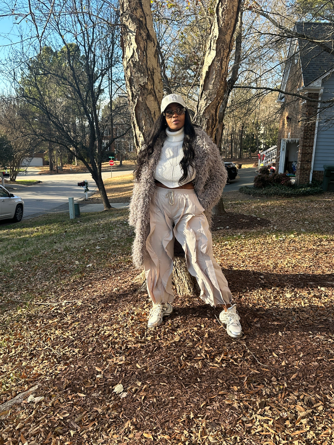 All the Frills Cargo Pants - Light Dove Grey