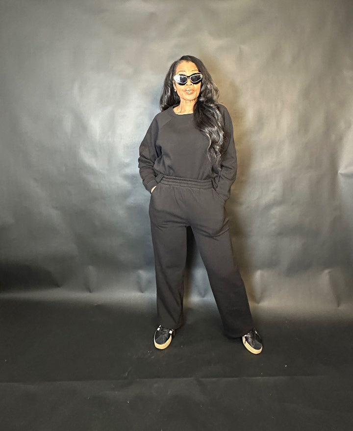 Winter Ready Plush Everyday Jogger Set - Black