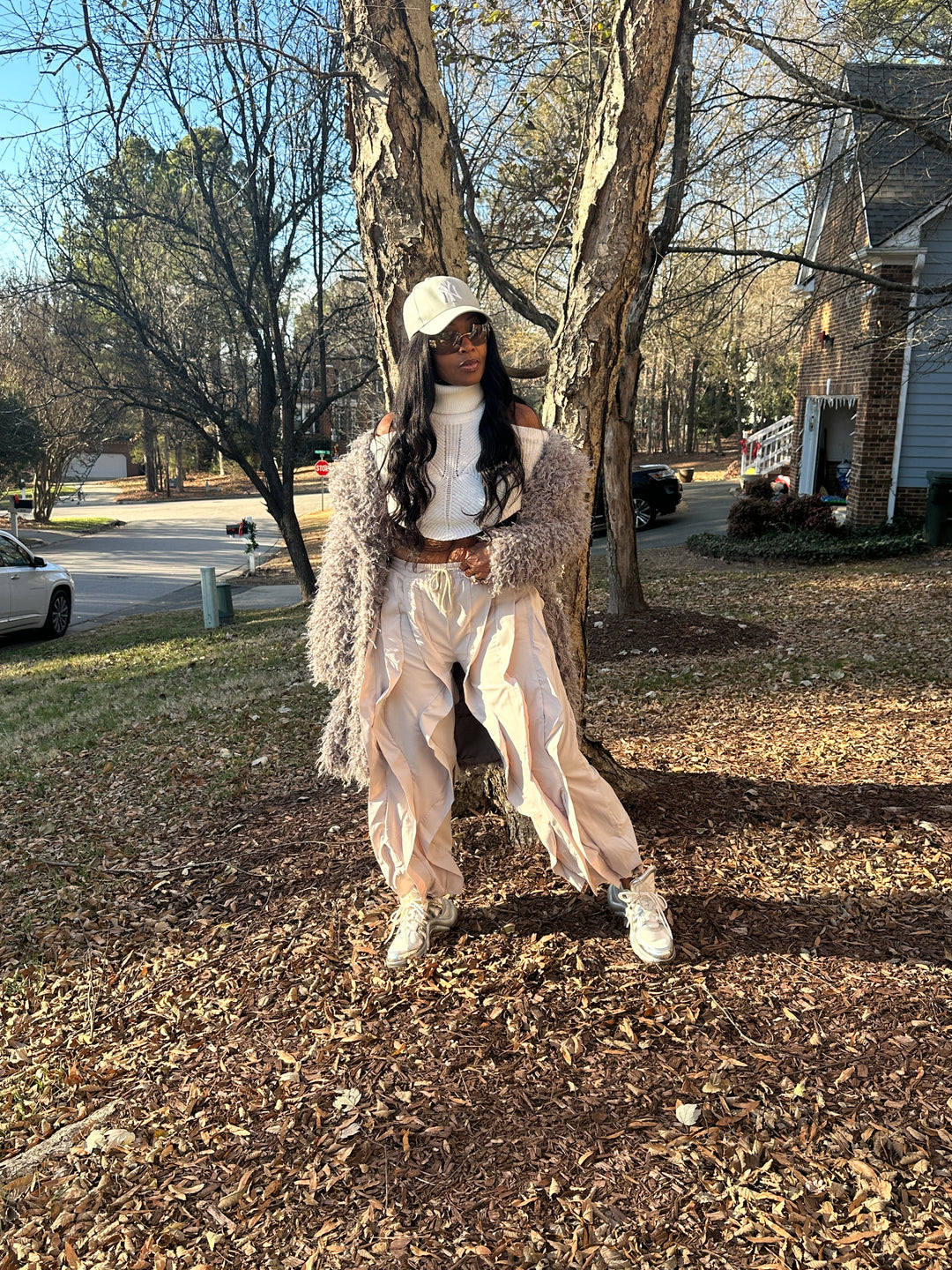 All the Frills Cargo Pants - Light Dove Grey