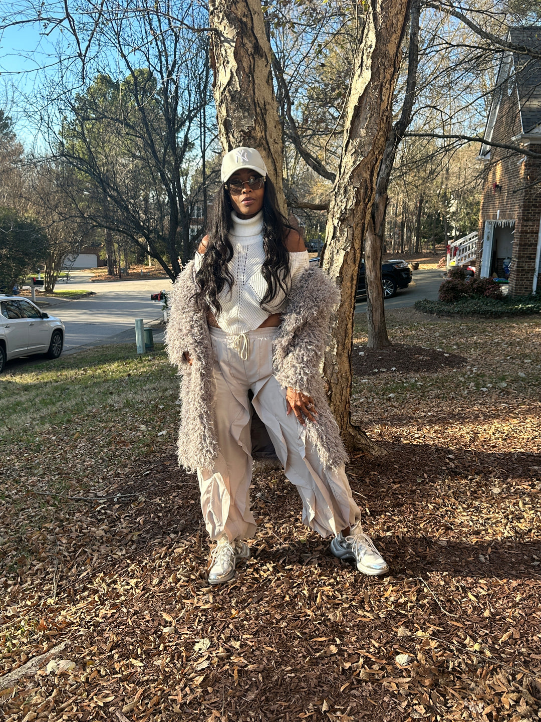 All the Frills Cargo Pants - Light Dove Grey