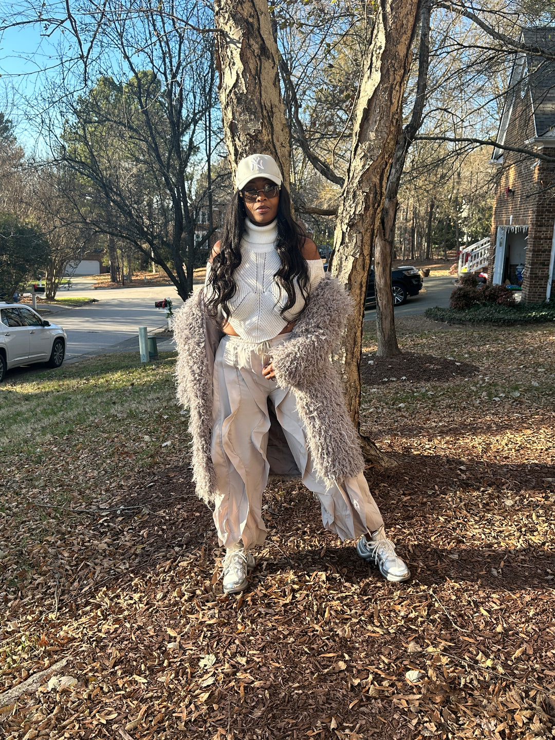 All the Frills Cargo Pants - Light Dove Grey