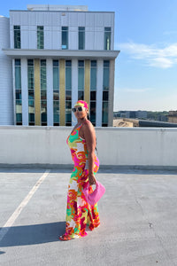 Jamaican Me Crazy Wide Leg Jumpsuit with Matching Scarf