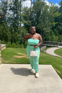 Summertime 2 Piece Tube Set - Mint Plus Size