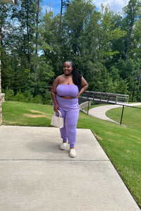 Summertime 2 Piece Tube Set - Lavender Plus Size