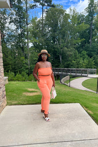 Summertime 2 Piece Tube Set - Neon Peach
