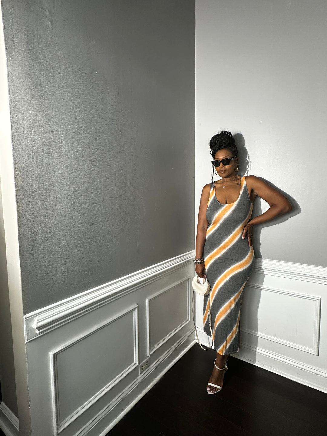 summer midi dress with split Floral Summer Midi Dress with Slit XS / Pink