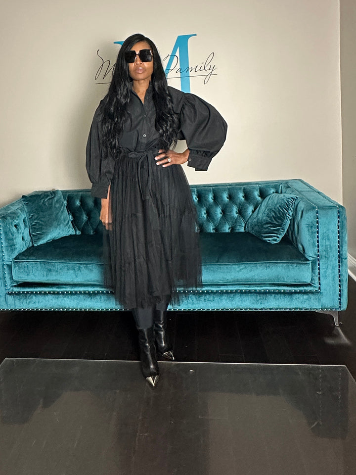 Adore Me Shirt Dress Black