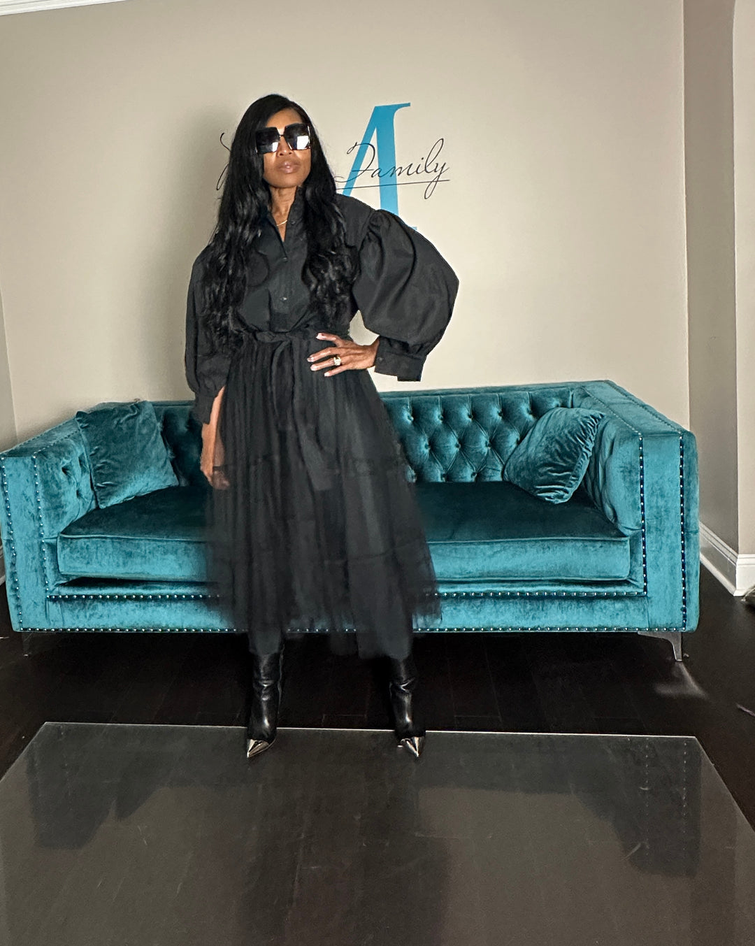 Adore Me Shirt Dress Black