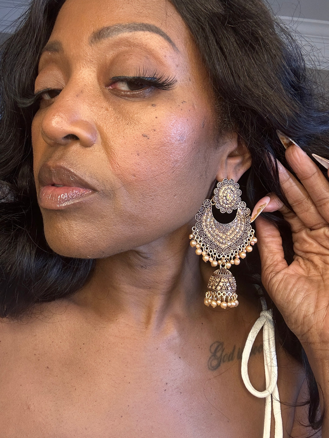 Arabian Princess chandelier earrings - Gold