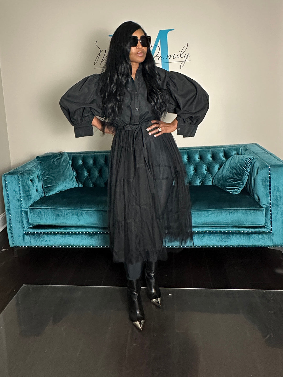 Adore Me Shirt Dress Black