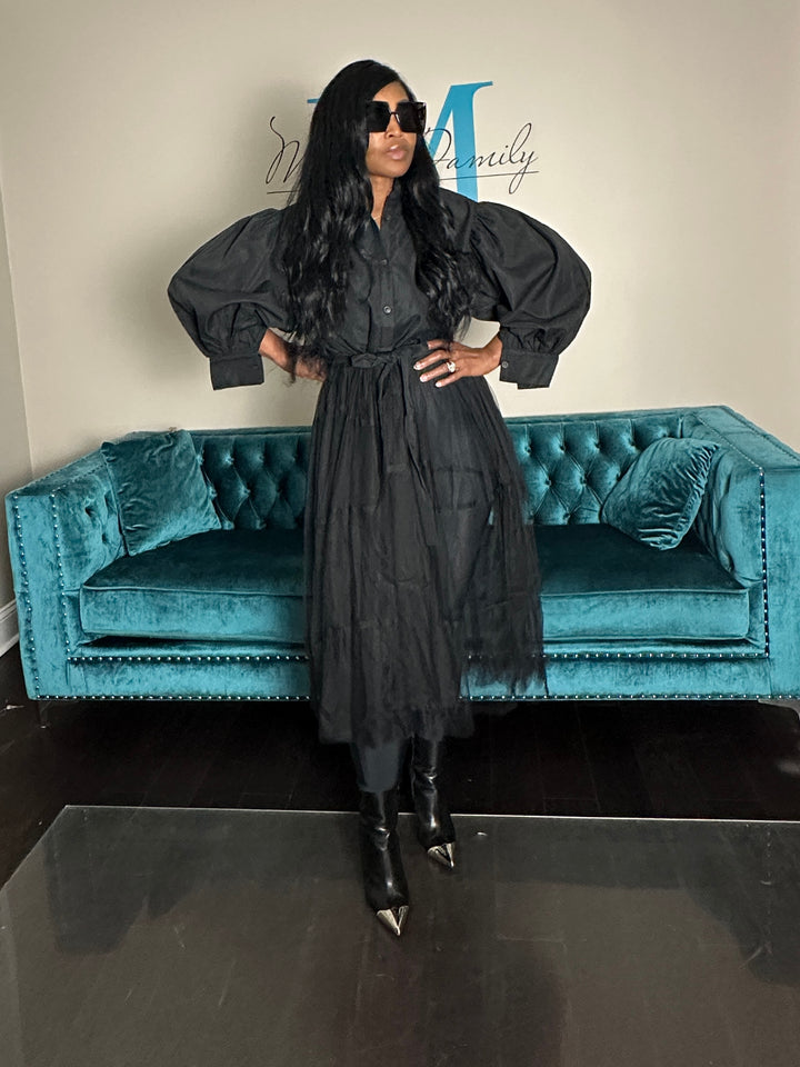 Adore Me Shirt Dress Black