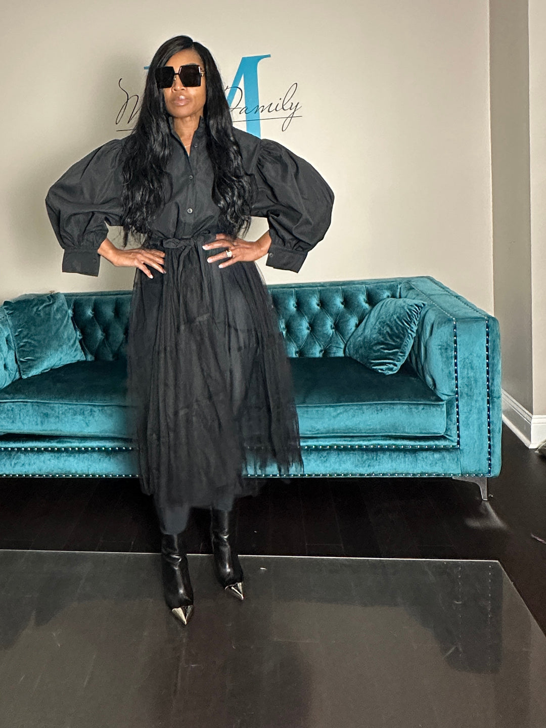Adore Me Shirt Dress Black