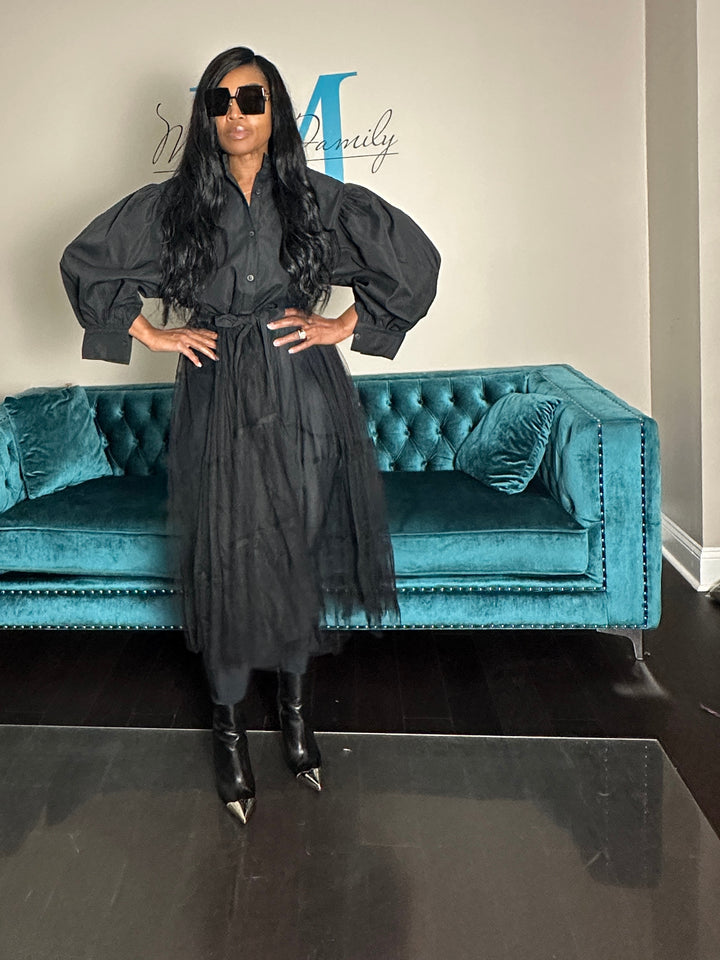 Adore Me Shirt Dress Black
