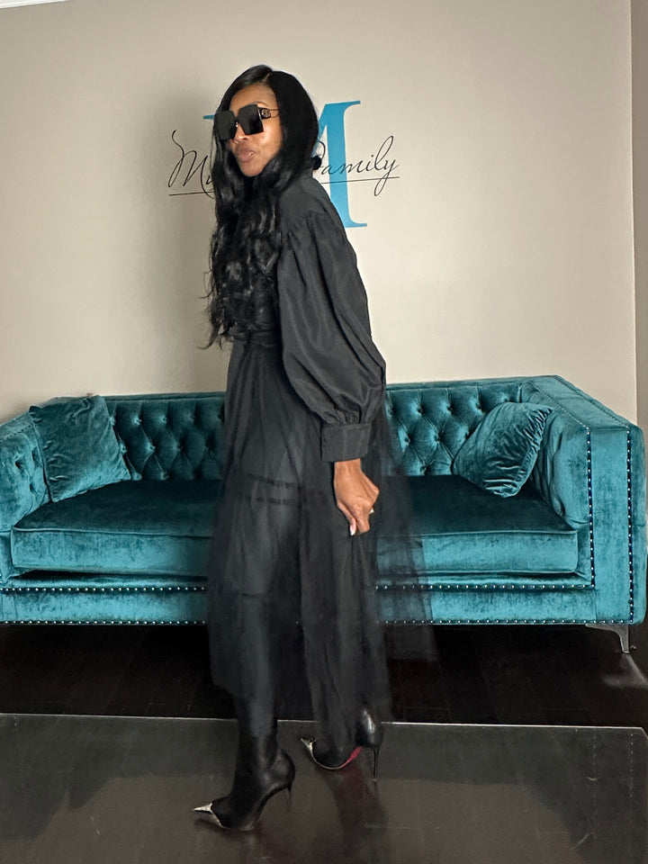 Adore Me Shirt Dress Black