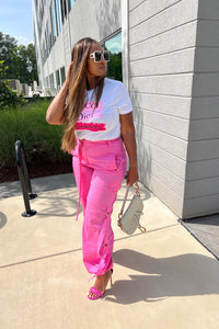 Fancy Graphic Tee - Pink Blend