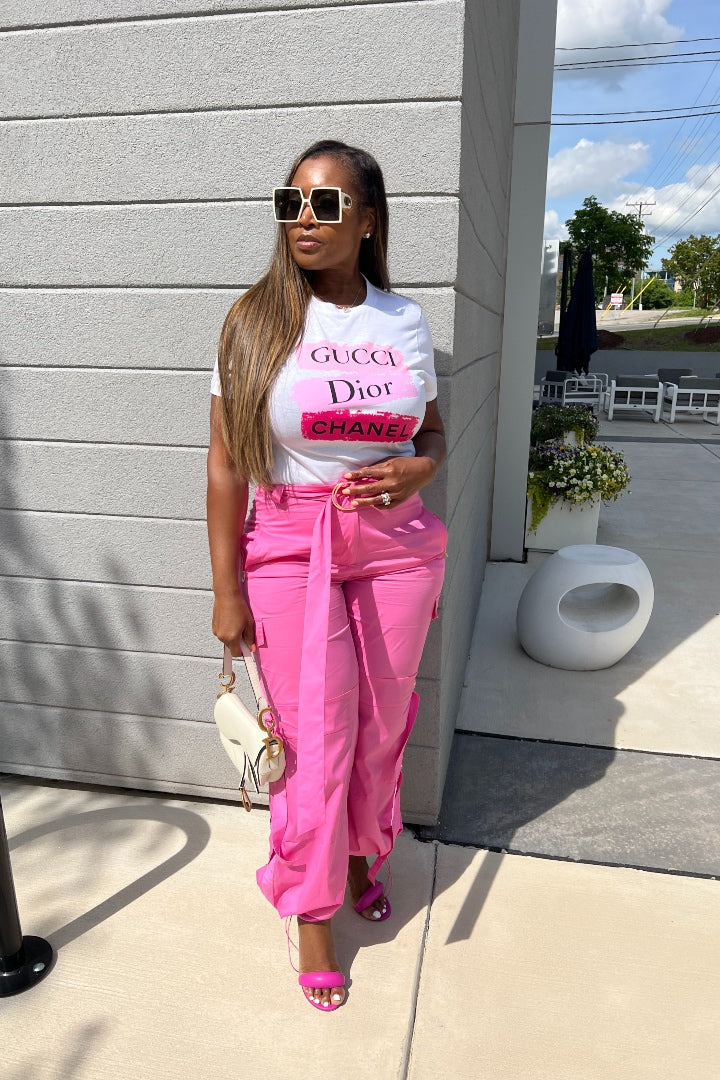 Pink Stretch Convertible Cargo Pants – All Diva Things