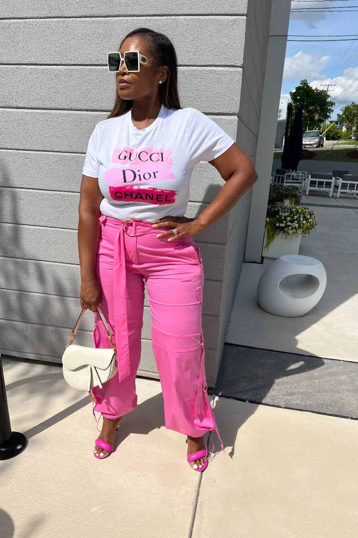 Fancy Graphic Tee - Pink Blend