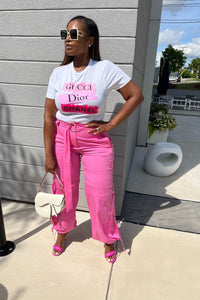Fancy Graphic Tee - Pink Blend