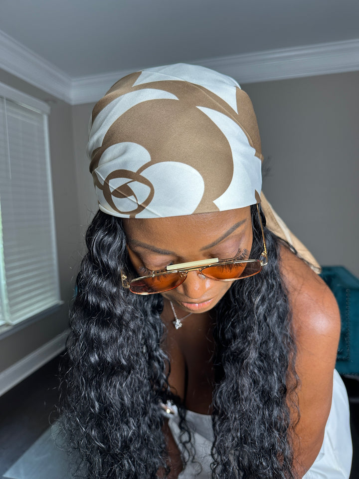 Summer Mood Scarf Taupe and White