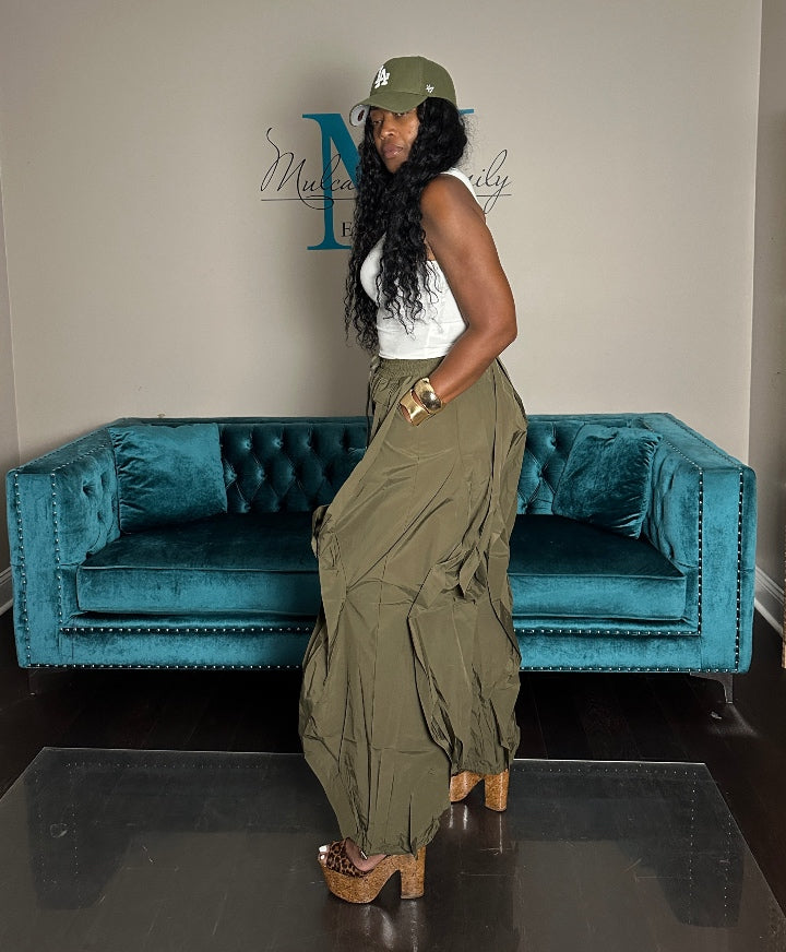 NEW All the Frills Cargo Pants - Olive
