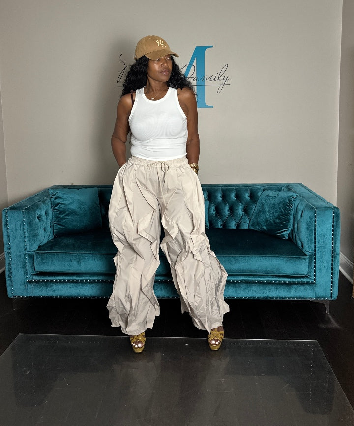 NEW All the Frills Cargo Pants - Beige