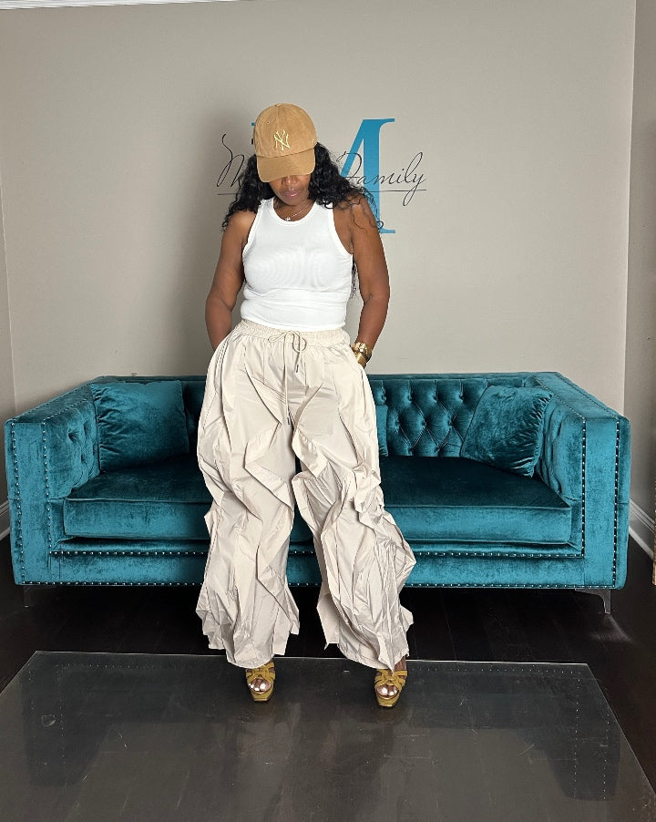 NEW All the Frills Cargo Pants - Beige