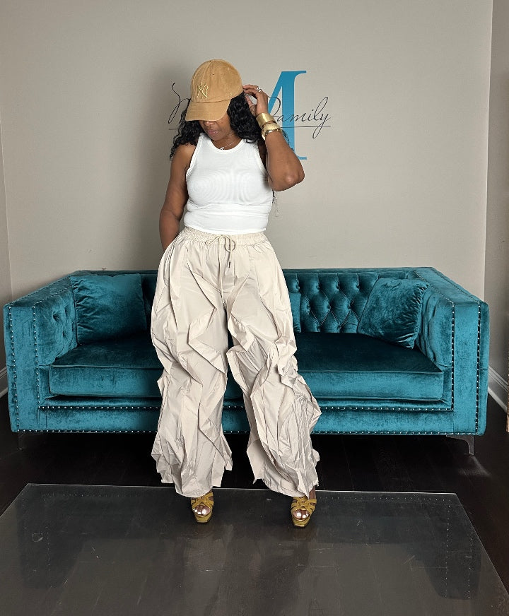NEW All the Frills Cargo Pants - Beige