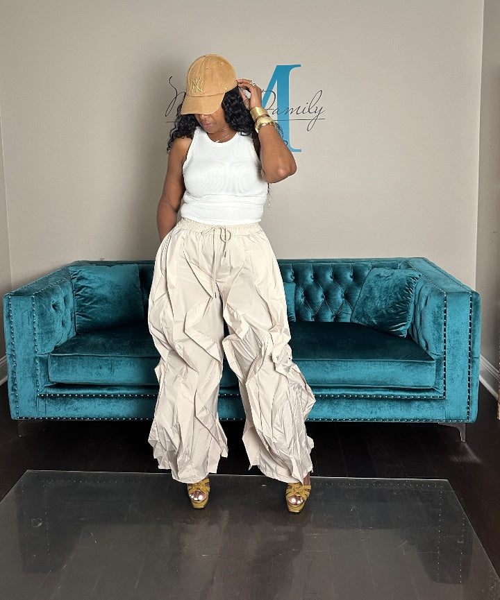 NEW All the Frills Cargo Pants - Beige