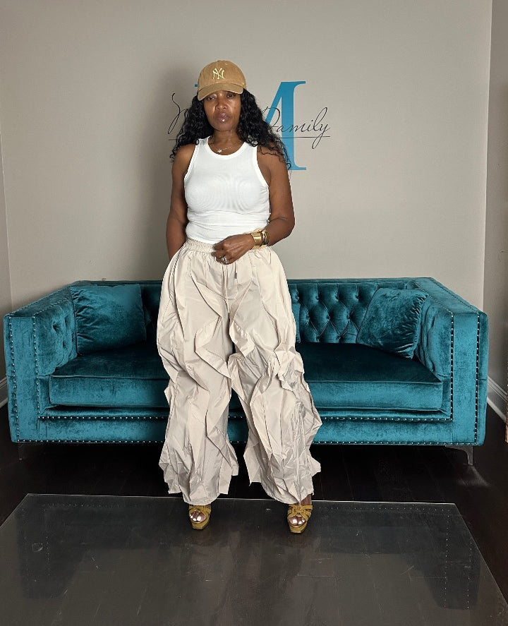 NEW All the Frills Cargo Pants - Beige
