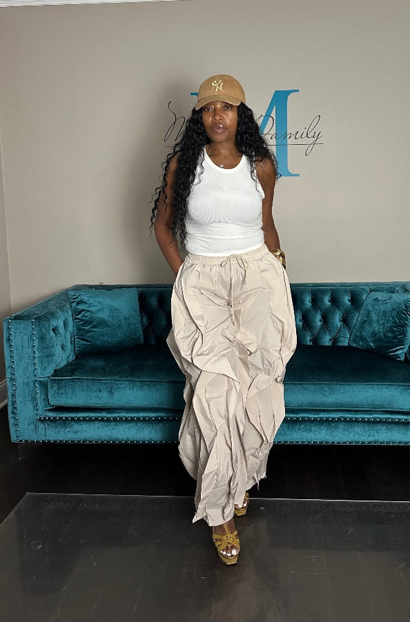 NEW All the Frills Cargo Pants - Beige