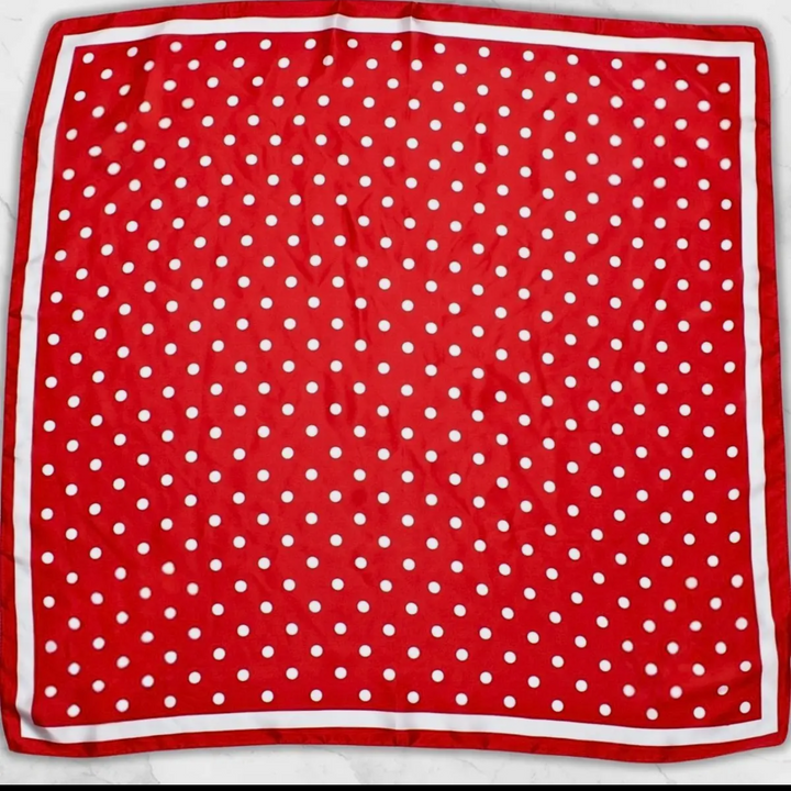Red and White Polka Dot Scarf