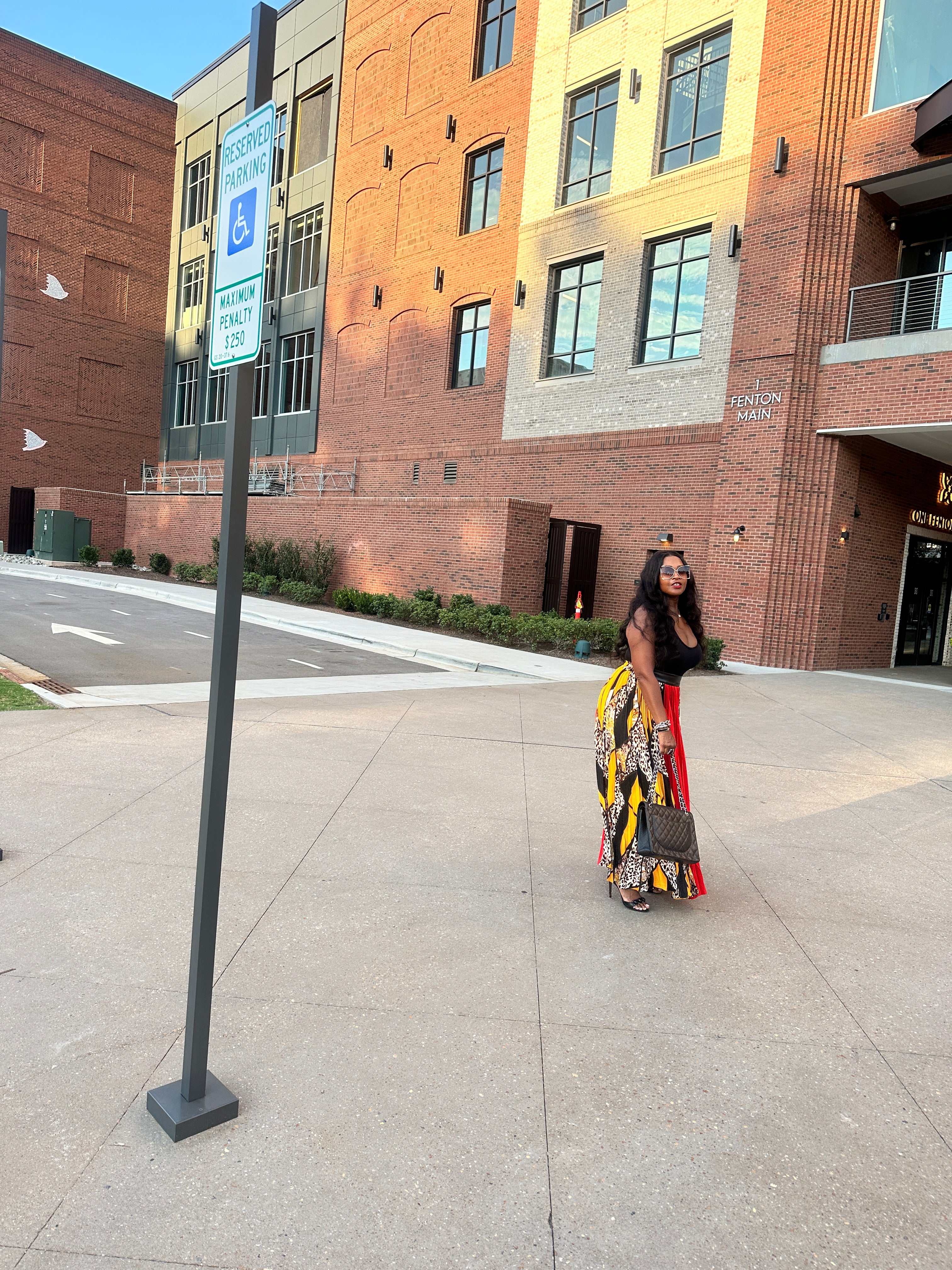 Avant Garde Full Length Print Maxi Skirt