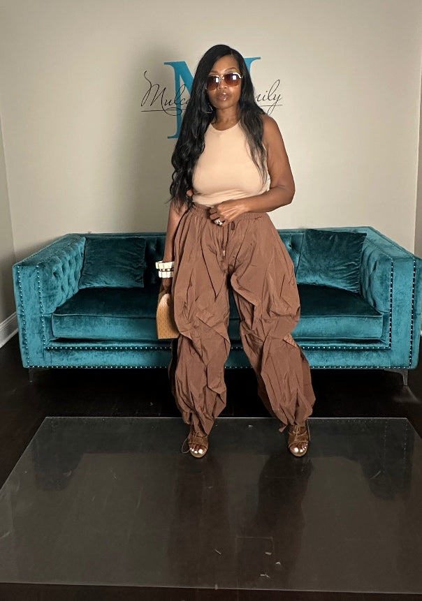 NEW All the Frills Cargo Pants - Chocolate Brown