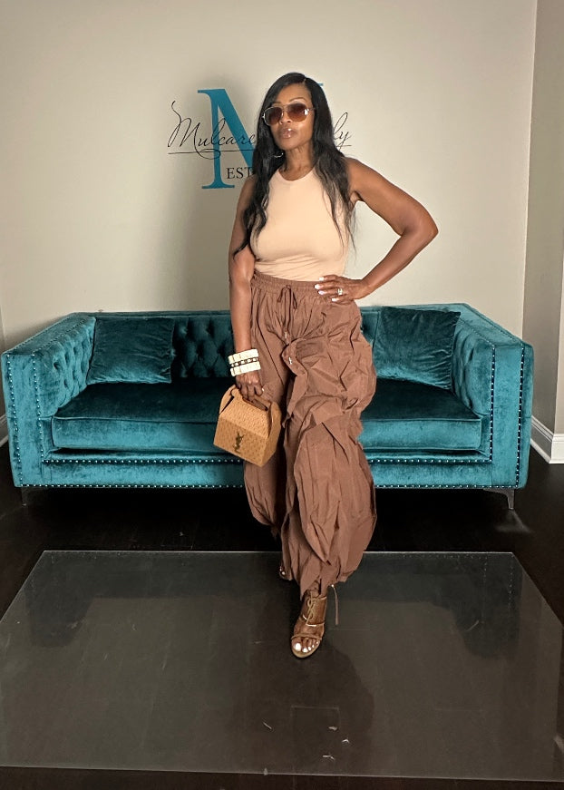 NEW All the Frills Cargo Pants - Chocolate Brown