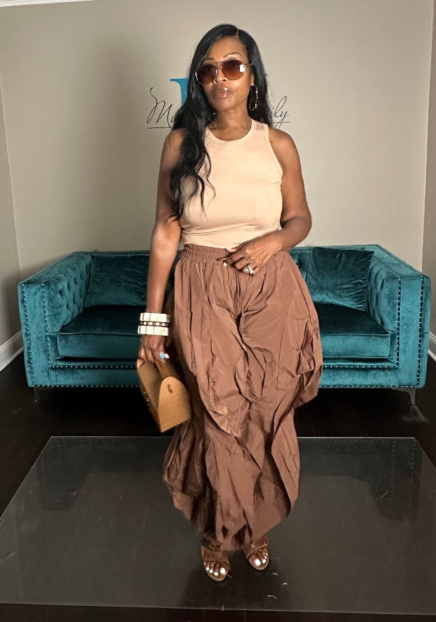 NEW All the Frills Cargo Pants - Chocolate Brown